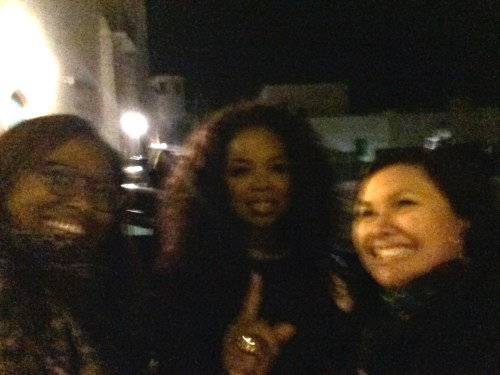 Oprah and I, with my friend Carla